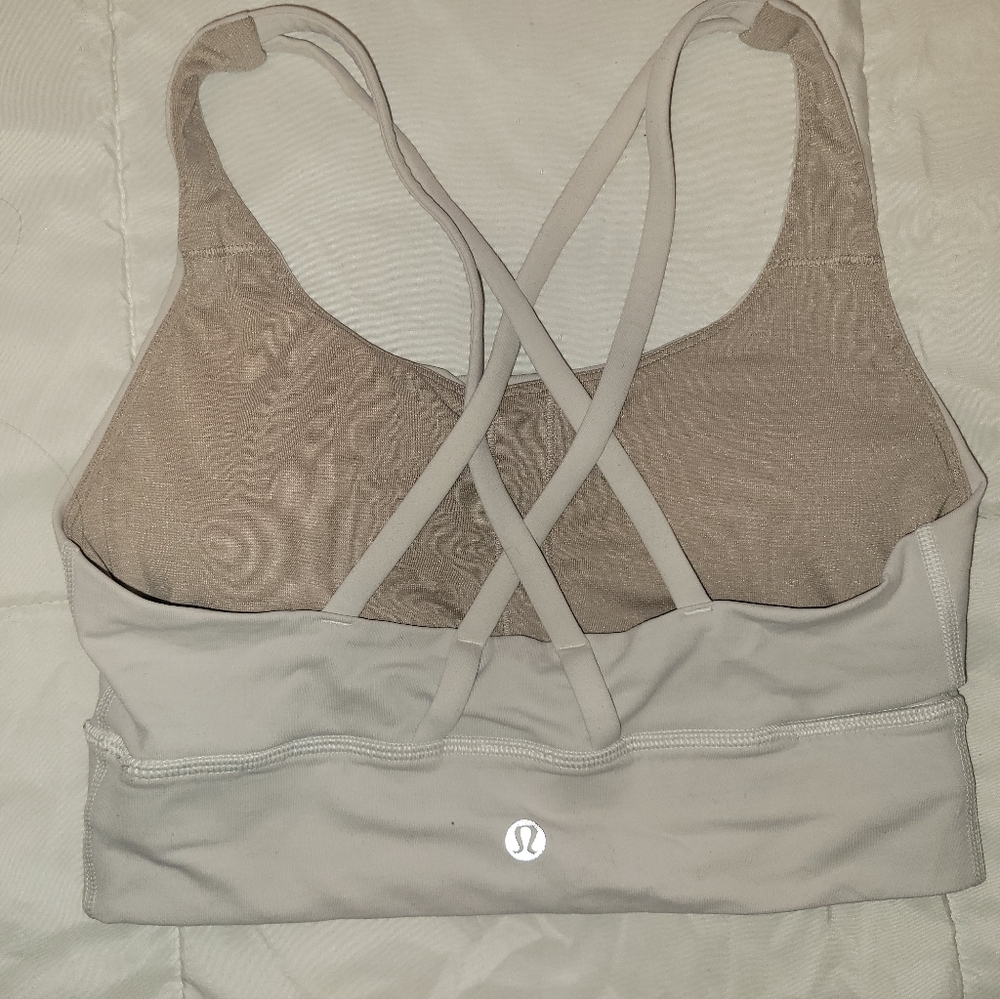 lululemon athletica Tan Crisscross Sports Bra